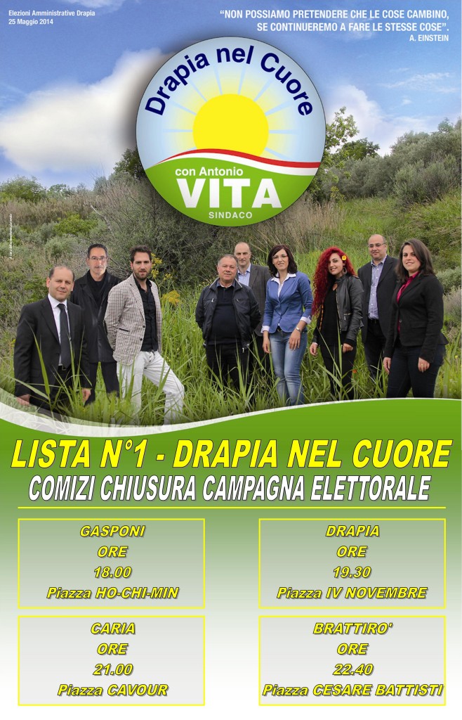 Manifesto Chiusura Campagna Elettorale