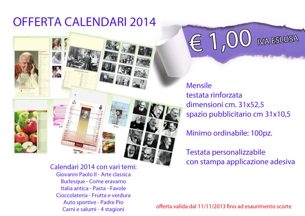 offerta calendari 2014