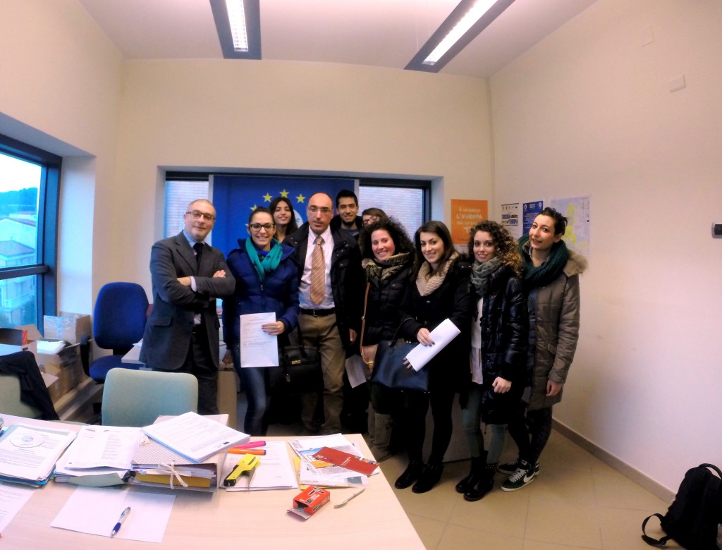 I partecipanti al progetto col sindaco di Zaccanopoli